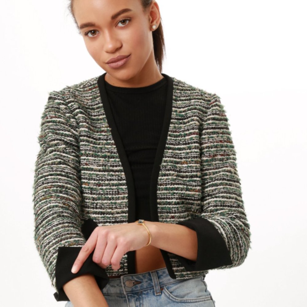 Eleven Bexley Crop Tweed Blazer size S NWT